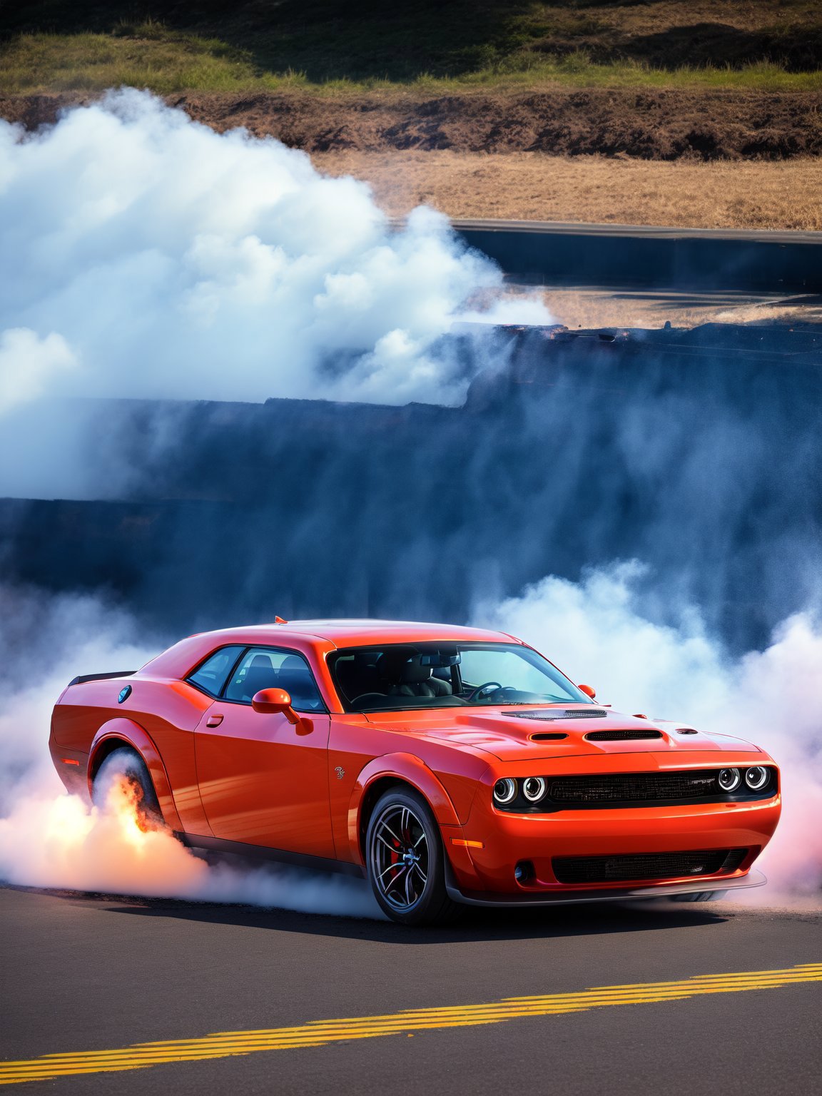 1920x1440  muscle cars car burnout dodge challenger smoke white cars  wallpaper  Coolwallpapersme